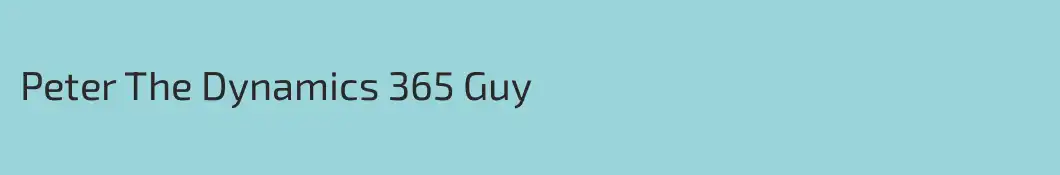 Peter The Dynamics 365 Guy